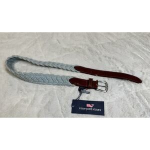 Vineyard Vines distressed braided rope belt in Granite 30 Waist